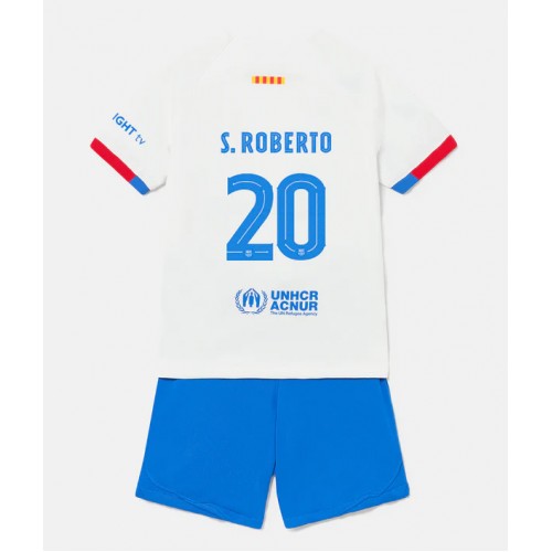 Dětský Fotbalový dres Barcelona Sergi Roberto #20 2023-24 Venkovní Krátký Rukáv (+ trenýrky)
